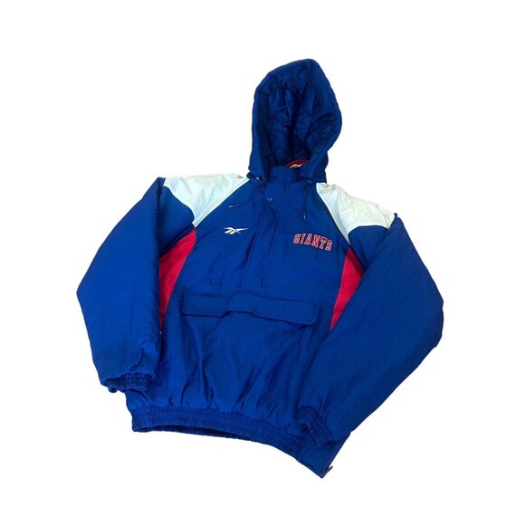Vintage 1990's Reebok New York Giants Authentic NFL Pro Line Puffer Jacket Large - Picture 4 of 7